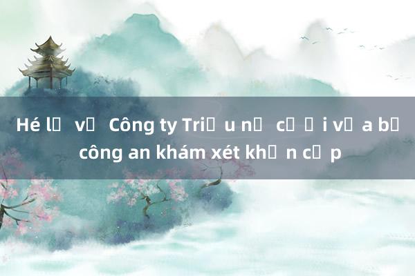 Hé lộ về Công ty Triệu nụ cười vừa bị công an khám xét khẩn cấp